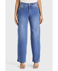 Freddy Women's High-Rise Shaping Wide Leg Jeans