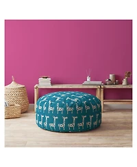 Round Cotton Giraffe Pouf Ottoman – Fun and Versatile Accent