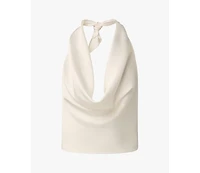 WeWoreWhat Women's Halter Cowl Neck Top