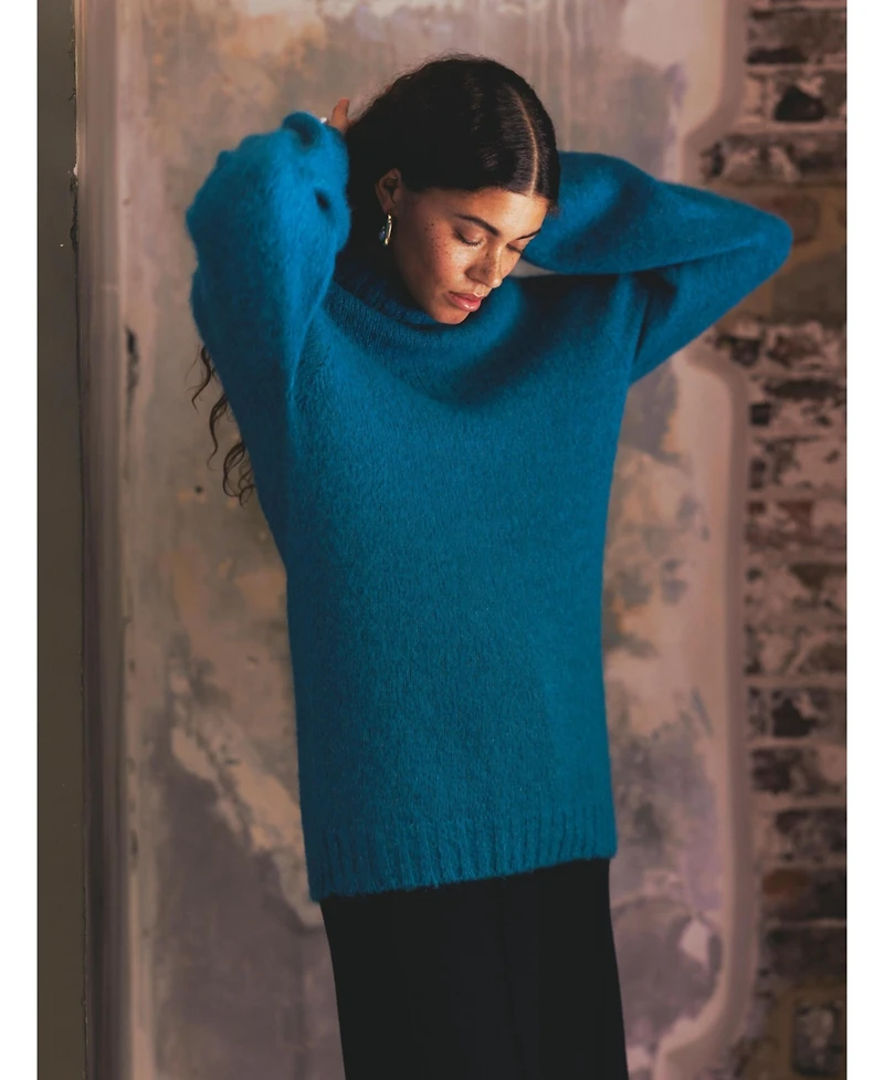Celtic & Co. Women's Alpaca Cott Slch Turtleneck Sweater