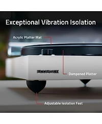 Fluance RT81+ Turntable (White) and Ai81 Tower Speakers (Lucky Bamboo) Bundle: High Fidelity Vinyl Playback & Powerful Stereo Sound, Integrated Amplif