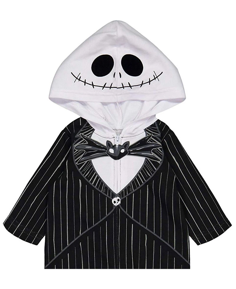 Nightmare Before Christmas Baby Boys Jack Skellington Zip Up Coverall Newborn to