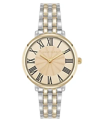 Anne Klein Women's Quartz Round Roman Numeral Two-Tone Metal Alloy Watch