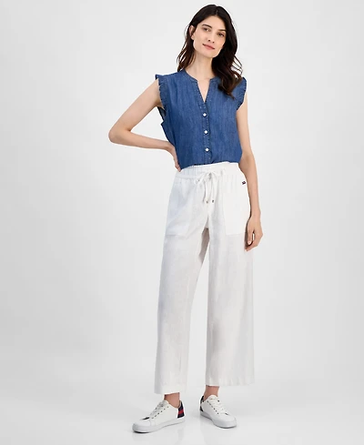 Tommy Hilfiger Women's Drawstring Wide-Leg Pants