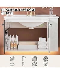 30" Bathroom Vanity with Sink, Floating Bathroom Sink Cabinet