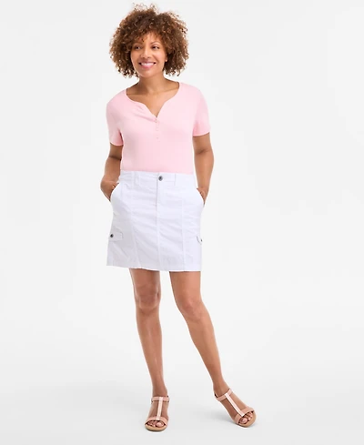 Style & Co Petite Zig Zag Mid-Rise Mini Skirt, Exclusively at Macy's