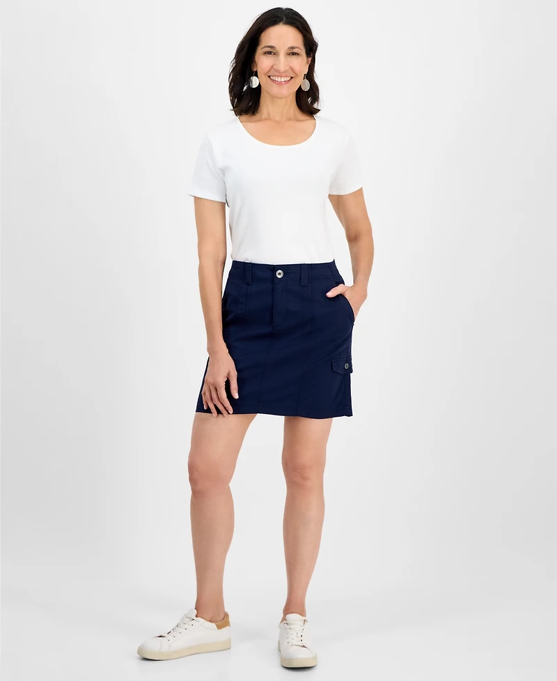 Style & Co Petite Zig Zag Mid-Rise Mini Skirt, Exclusively at Macy's
