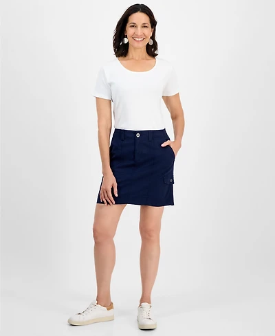 Style & Co Petite Zig Zag Mid-Rise Mini Skirt, Exclusively at Macy's