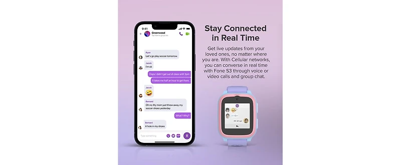 myFirst Fone S3+ Kids Smartwatch with eSIM, Video Calls, Messaging, Gps Tracker for Kids, Sos, School Mode