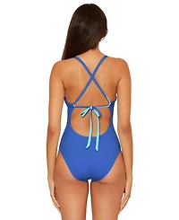 Becca Women's Color Code Reversible One-Piece Swimsuit