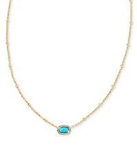 Kendra Scott 14k Gold-Plated Turquoise Magnesite Pendant Necklace, 15" + 4" extender