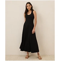Pact Women's Organic Cotton Fit & Flare Open Back Maxi Dress