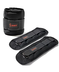 Sunny Health & Fitness Ankle Weights 4 lb, Pair, Black