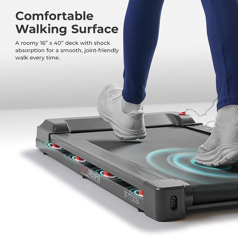 Sunny Health & Fitness Treadpad 100 Smart Walking Treadmill with Led Screen & WiFi/Bluetooth