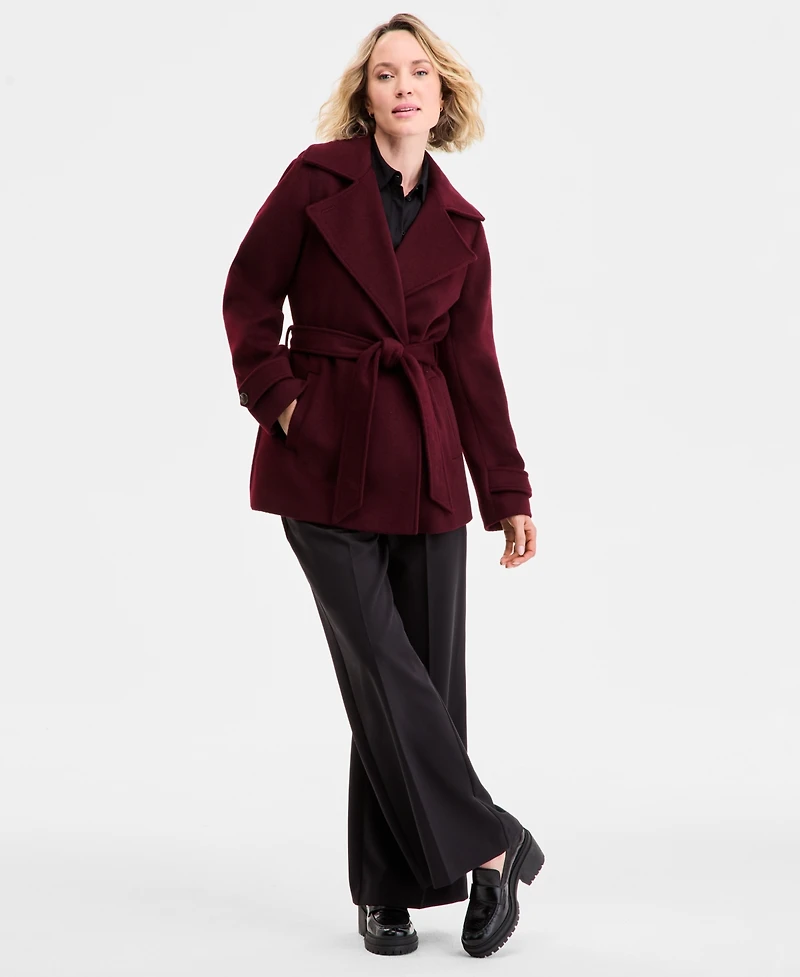Michael Kors Women's Double-Breasted Belted Wrap Coat, Exclusively at Macy's