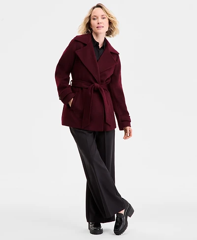 Michael Kors Women's Double-Breasted Belted Wrap Coat, Exclusively at Macy's