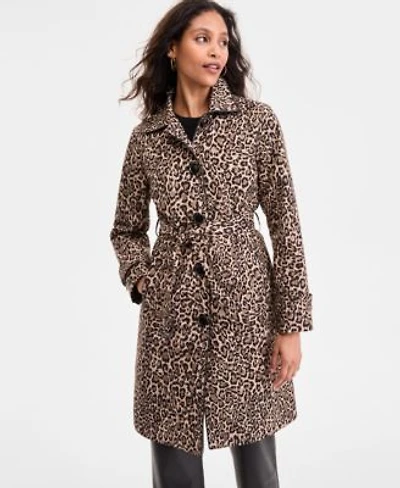 Michael Michael Kors Womens Single Breasted Belted Trench Coat P Xxs Xxl