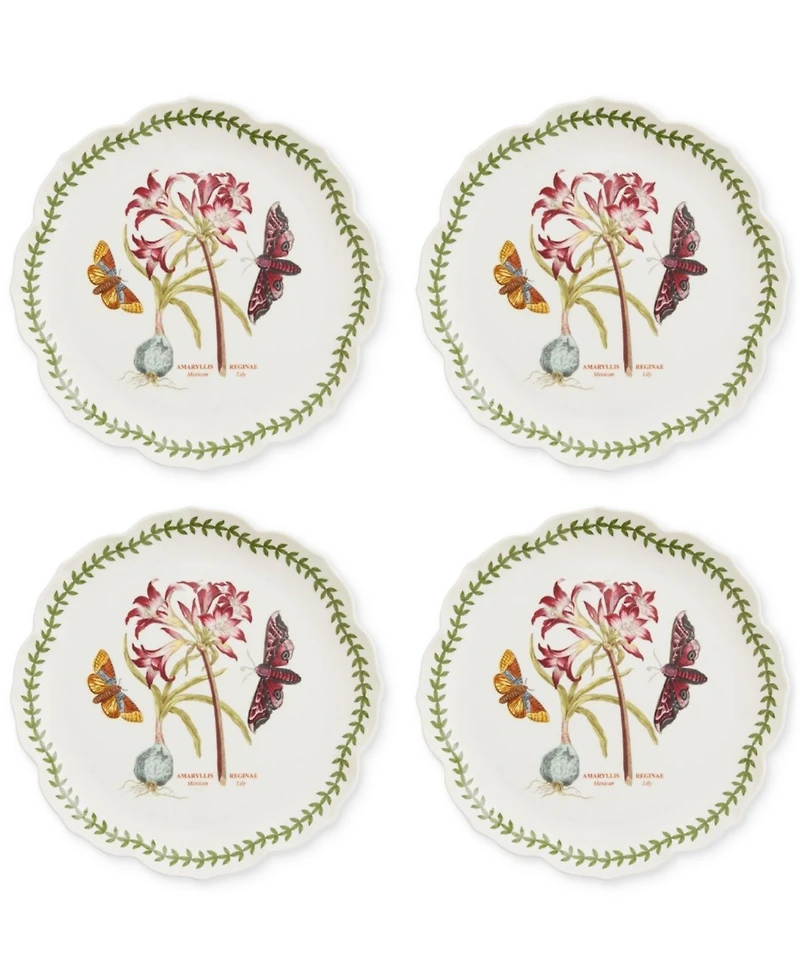 Portmeirion Botanic Garden Lotus Blossom Dinner Plates, Set of 4