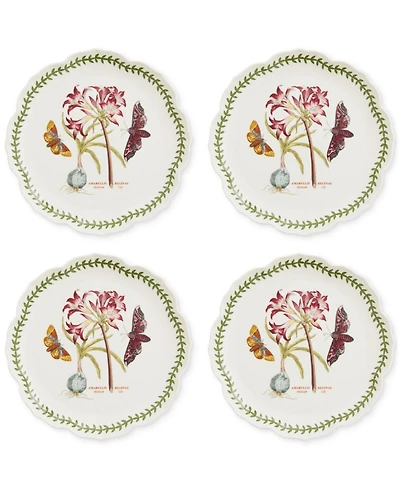Portmeirion Botanic Garden Lotus Blossom Dinner Plates, Set of 4