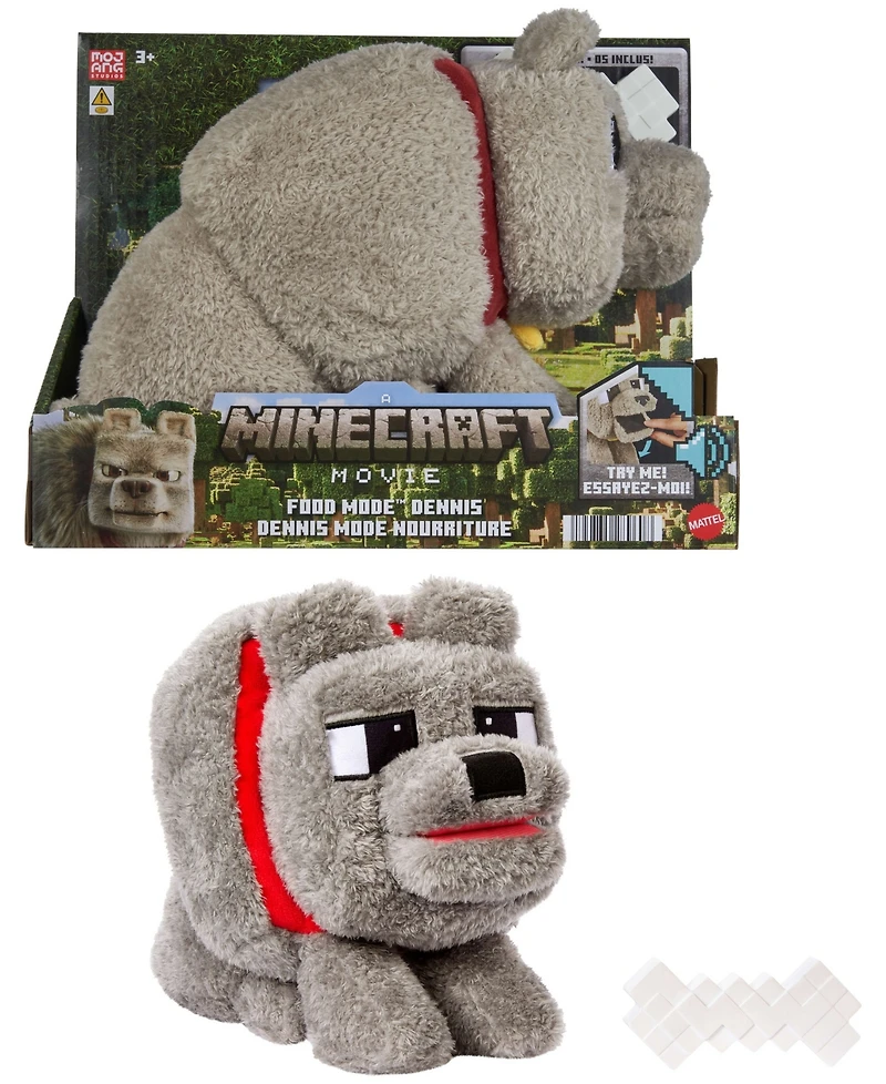 Minecraft Movie Food Mode Dennis Wolf Plush