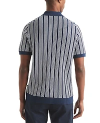 Nautica Men's Classic-Fit Stripe Sweater-Knit Polo Shirt