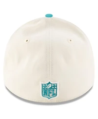 New Era Men's Cream/Aqua Miami Dolphins 2025 Nfl Draft 39THIRTY Flex Hat