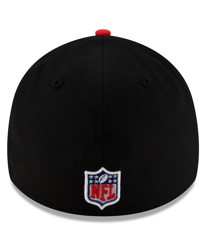 New Era Men's Black/Red Houston Texans 2025 Nfl Draft 39THIRTY Flex Hat