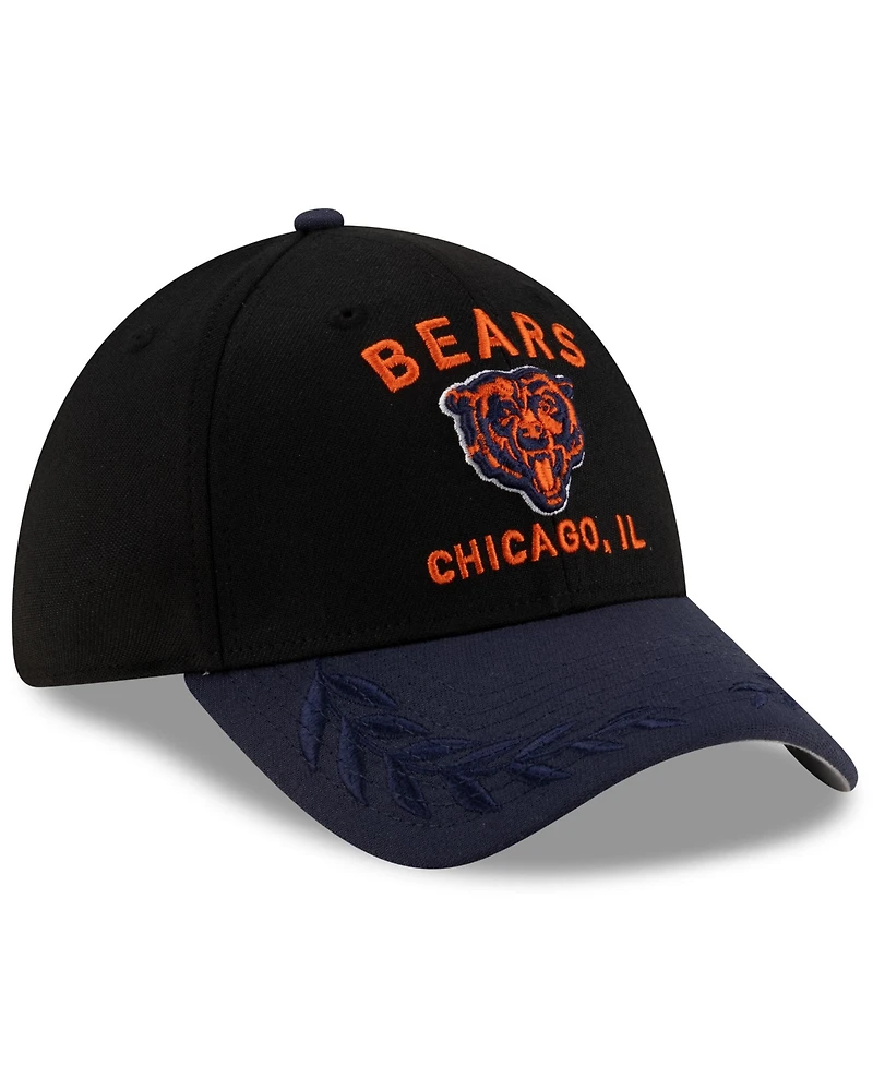New Era Men's Black/Navy Chicago Bears 2025 Nfl Draft 39THIRTY Flex Hat