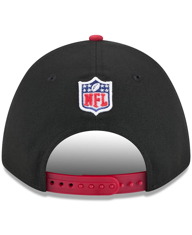 New Era Men's Black/ Cardinal Arizona Cardinals 2025 Nfl Draft 9FORTY A-Frame M-Crown Adjustable Hat