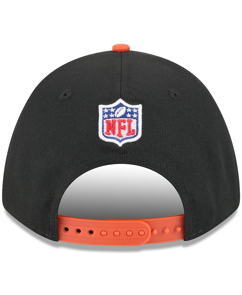 New Era Men's Black/Orange Cincinnati Bengals 2025 Nfl Draft 9FORTY A-Frame M-Crown Adjustable Hat