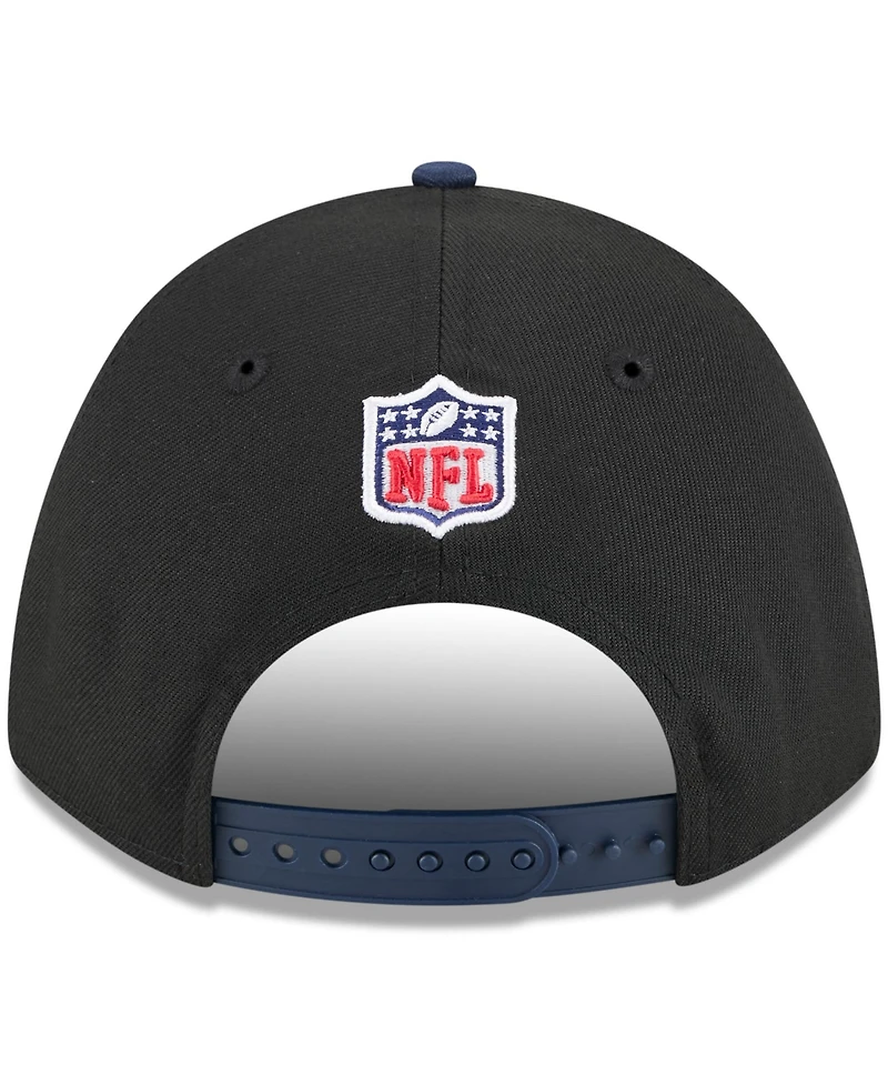 New Era Men's Black/Navy New England Patriots 2025 Nfl Draft 9FORTY A-Frame M-Crown Adjustable Hat