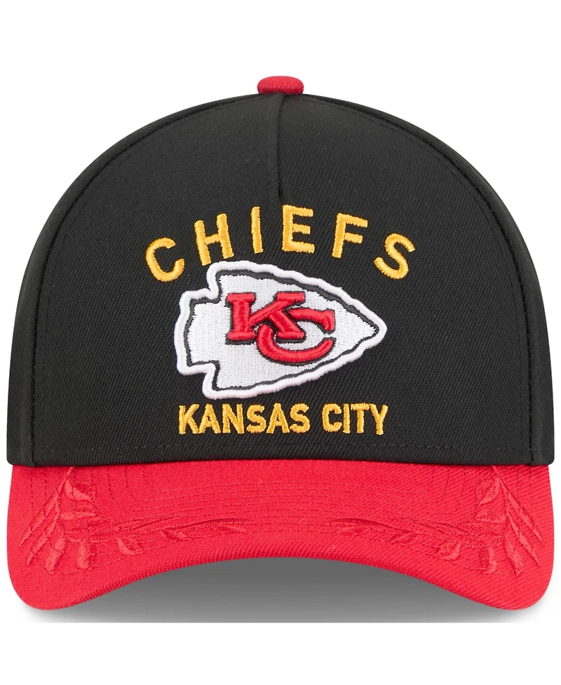 New Era Men's Black/Red Kansas City Chiefs 2025 Nfl Draft 9FORTY A-Frame M-Crown Adjustable Hat