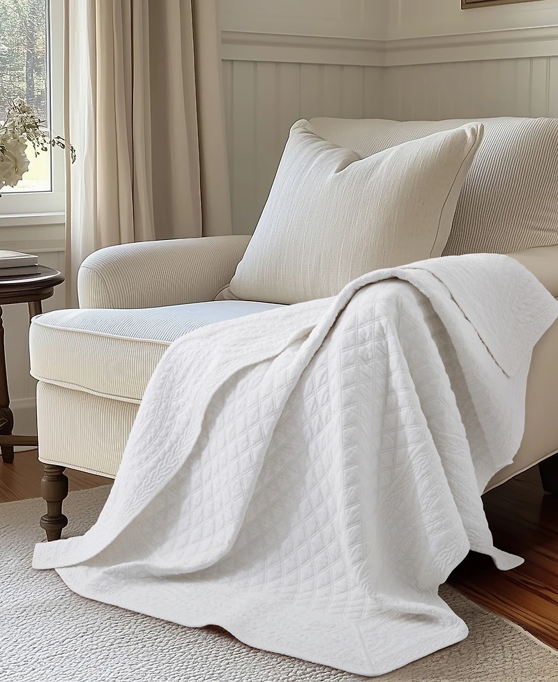 Levtex Ballou Enzyme Washed Quilted Throw, 50" x 60"