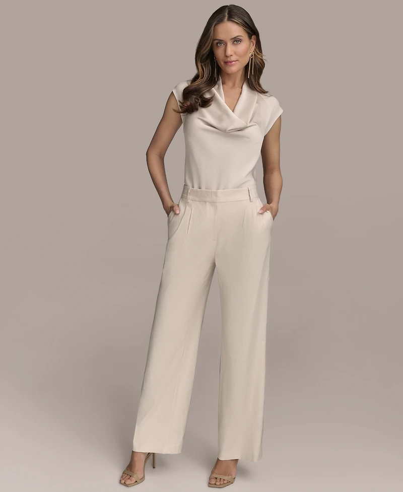 Donna Karan New York Women's Pleated Wide-Leg Pants