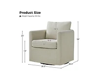 Modern Asser Slipcovered Swivel Chair
