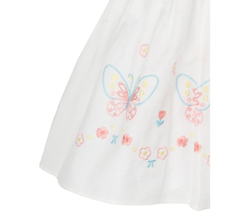 Rare Editions Baby Girls Butterfly Embroidered Dress