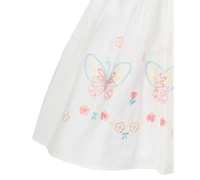 Rare Editions Baby Girls Butterfly Embroidered Dress
