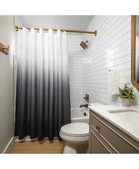 Americanflat 71x74 Ombre Grey Shower Curtain - Water Resistant - Polyester Fabric