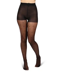 MeMoi Women's Mini Heart Sheer Nylon Tights MTS08502