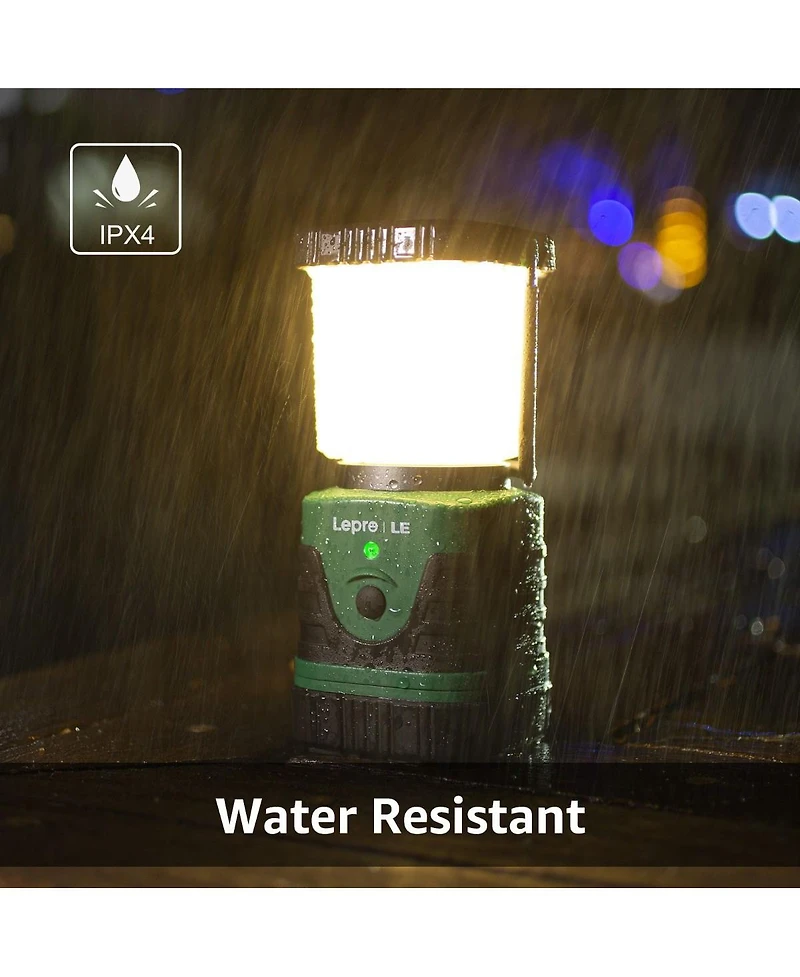 Lepro 1000LM Led Camping Lantern Rechargeable, 4400mAh Power Bank, Camping Essential with 4 Light Modes