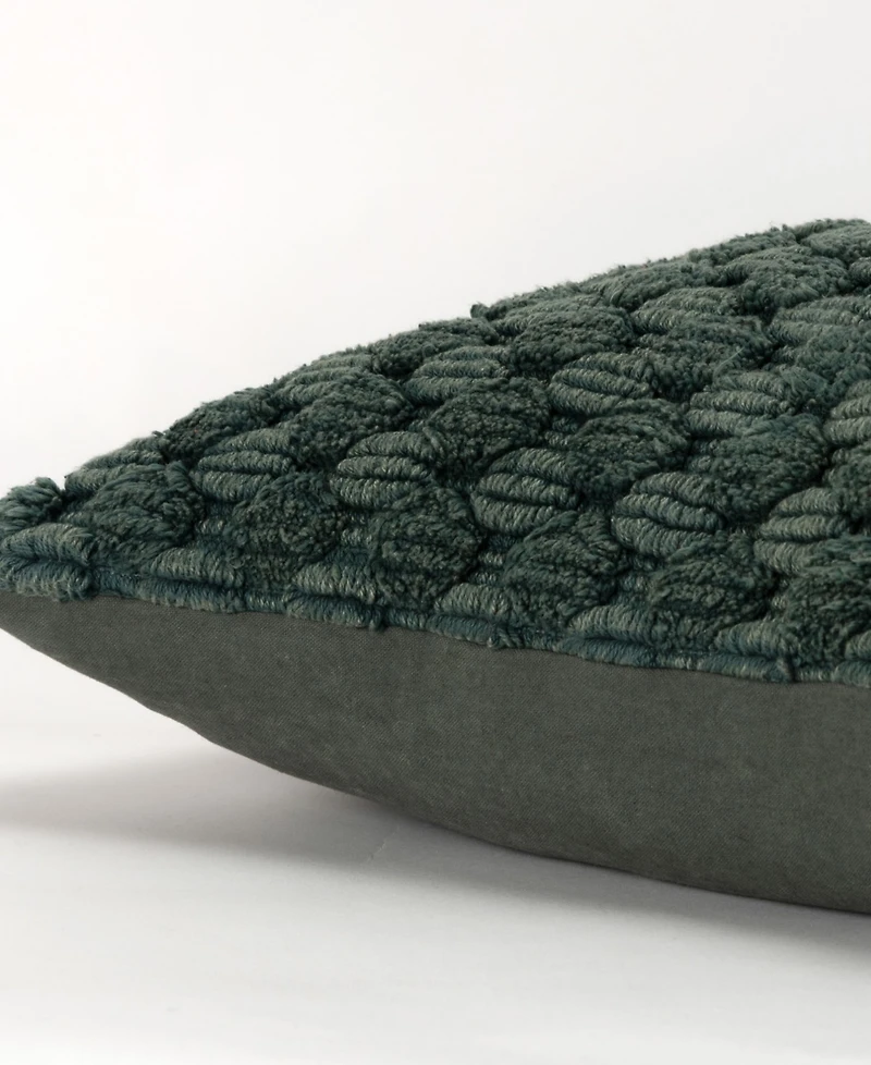 Rizzy Home Modern Industrial Geometric Woven Decorative Pillow, 20" x