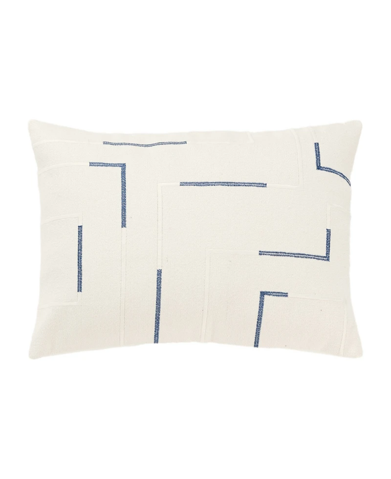 Rizzy Home Glam Striped Woven Decorative Pillow, 14" x 20"