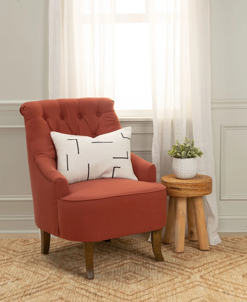 Rizzy Home Glam Striped Woven Decorative Pillow, 14" x 20"