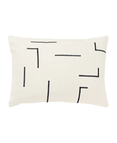 Rizzy Home Glam Striped Woven Decorative Pillow, 14" x 20"