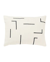Rizzy Home Glam Striped Woven Decorative Pillow, 14" x 20"