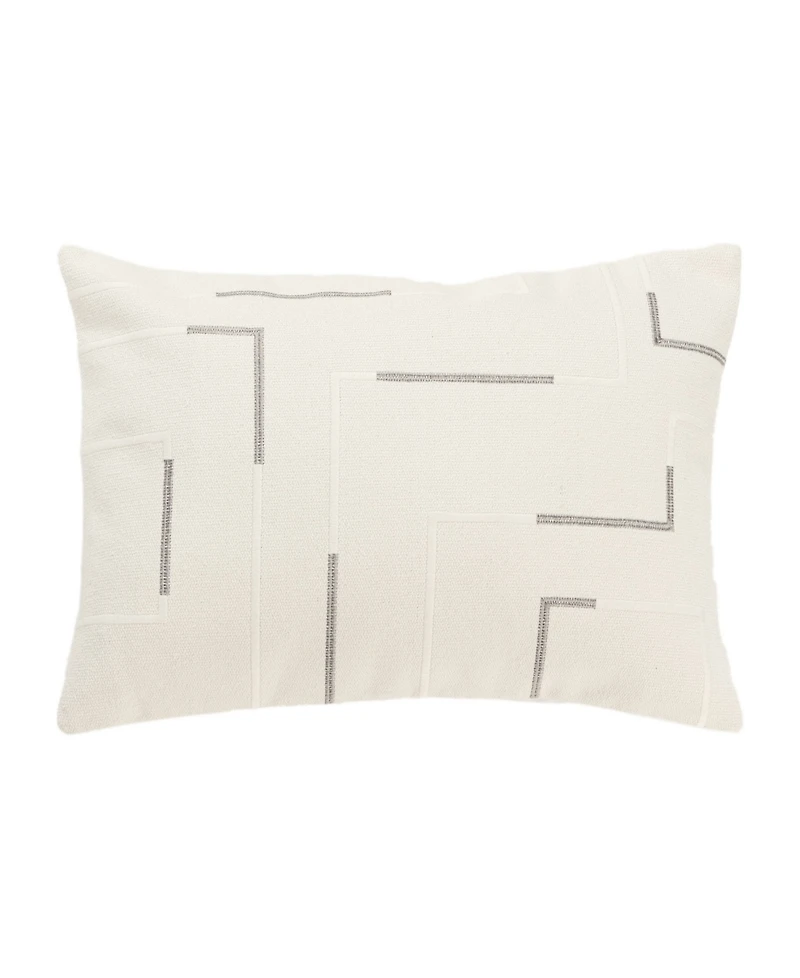 Rizzy Home Glam Striped Woven Decorative Pillow, 14" x 20"