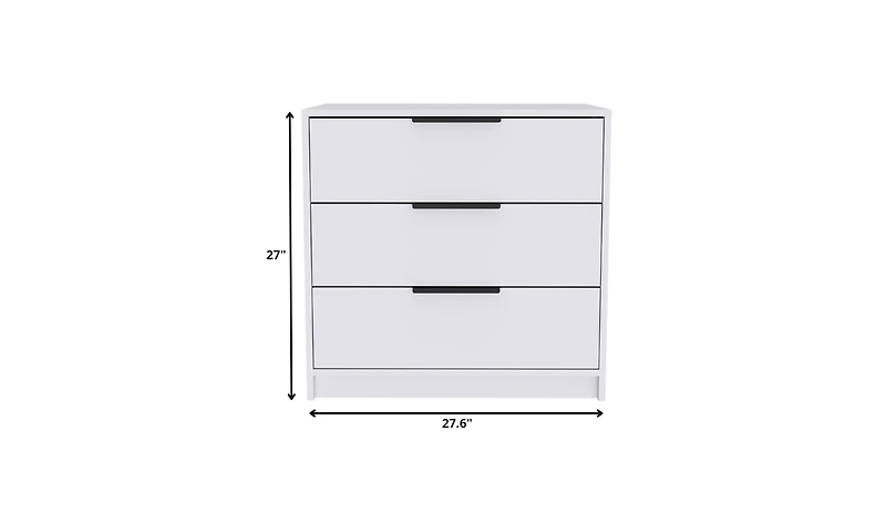 Three-Drawer Dresser for Bedroom Storage and Organization