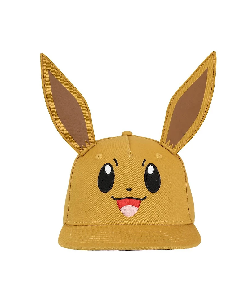 Pokemon Boys Pokemon Face Eevee Youth Brown Snapback Hat