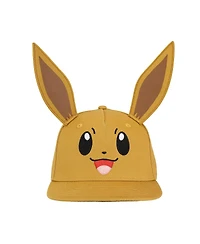 Pokemon Boys Pokemon Face Eevee Youth Brown Snapback Hat