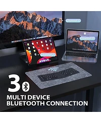 Ergonomic Foldable Keyboard, BK06 Foldable Keyboard Bluetooth, Ultra Slim, Comfortable Natural, Portable Split Keyboard